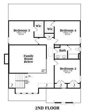 Second Floor for House Plan #009-00038