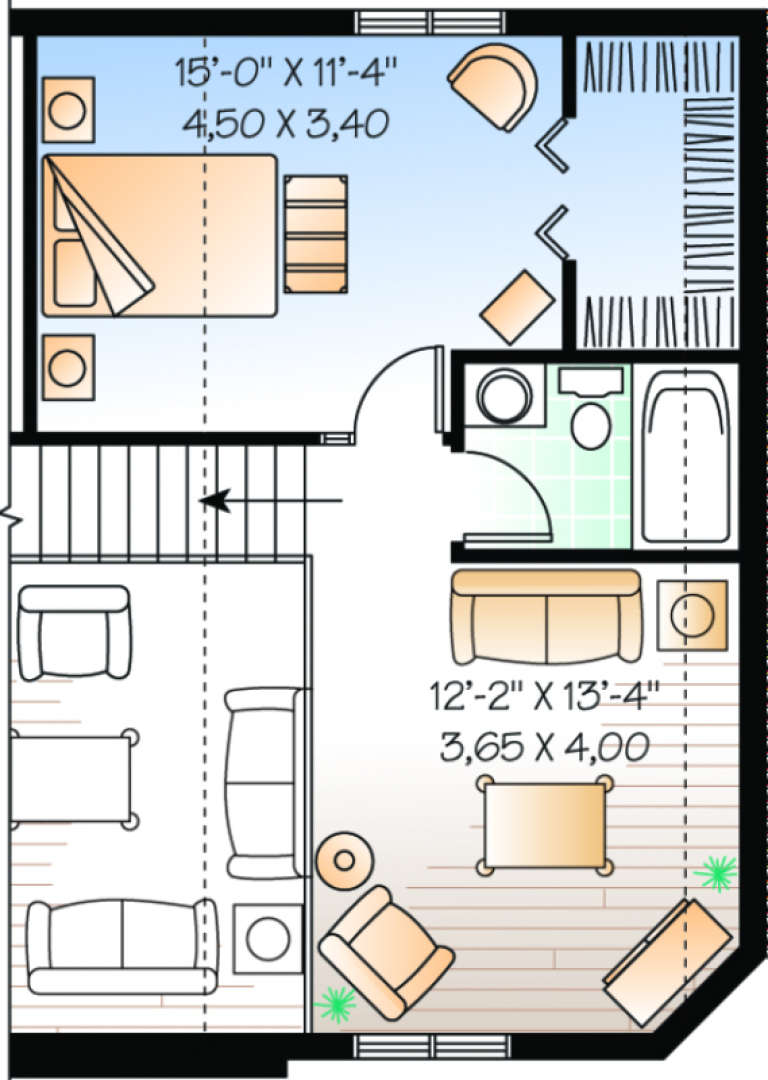 House Plan House Plan #550 Drawing 2