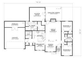 Floorplan 1 for House Plan #110-00552