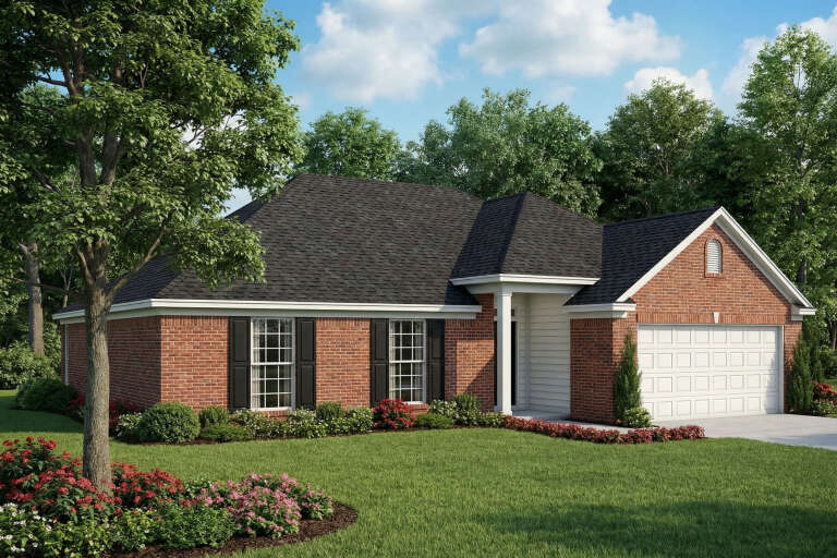 House Plan House Plan #5502 Angled Front Elevation