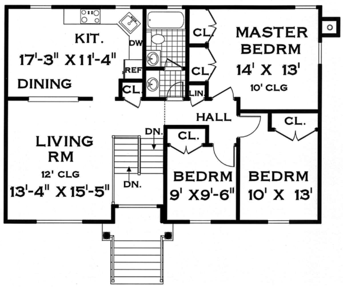 Floorplan 1 for House Plan #033-00102