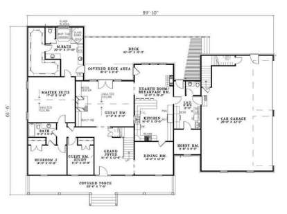 Floorplan 1 for House Plan #110-00567