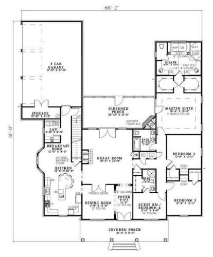 Main Floor  for House Plan #110-00568