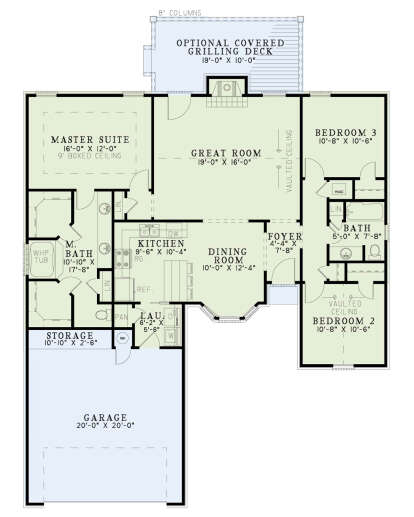 Main Floor for House Plan #110-00570