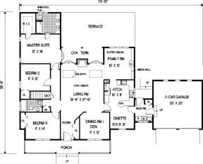 Floorplan 1 for House Plan #033-00103