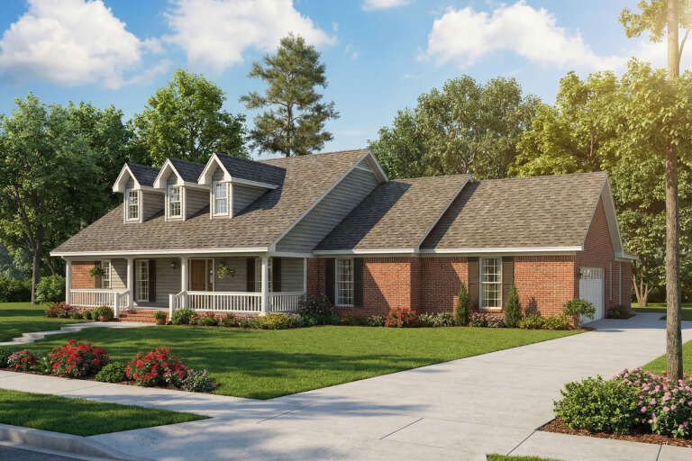 House Plan House Plan #5520 Angled Front Elevation