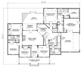 Floorplan 1 for House Plan #110-00571