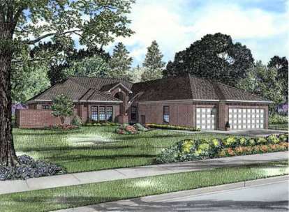 4 Bed, 3 Bath, 3438 Square Foot House Plan - #110-00572