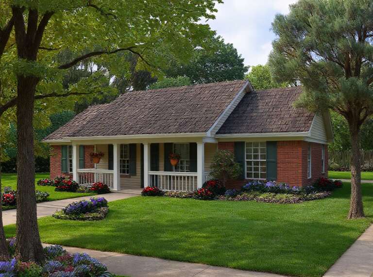 House Plan House Plan #5523 Angled Front Elevation