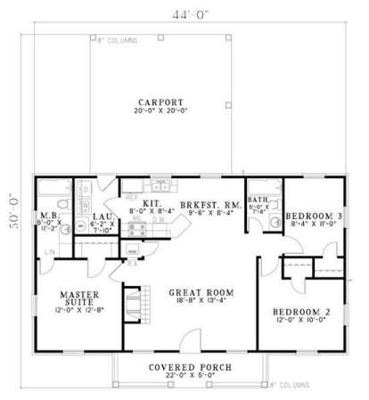 Floorplan 1 for House Plan #110-00574
