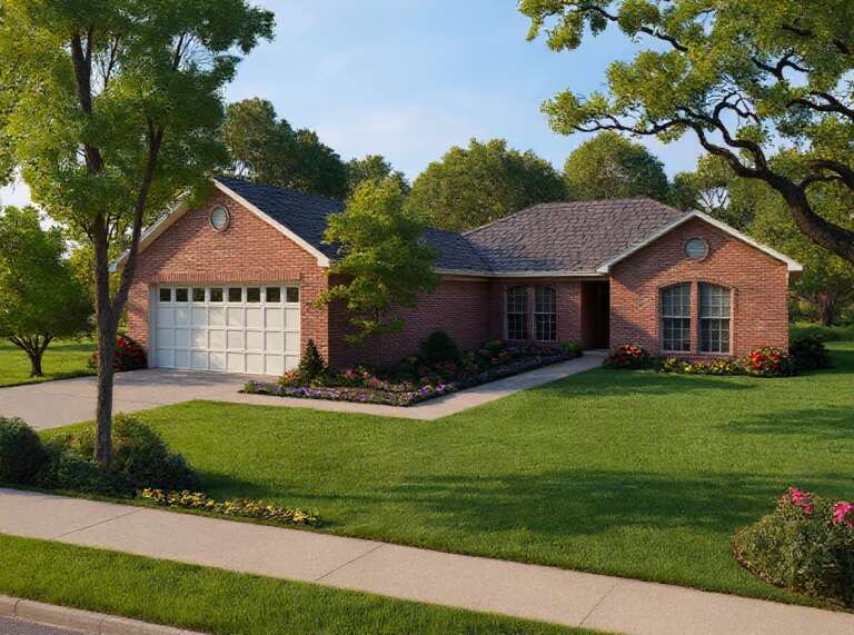 House Plan House Plan #5524 Angled Front Elevation