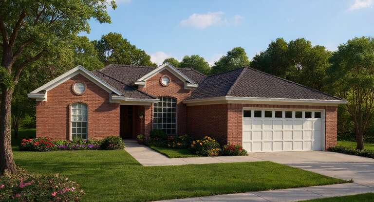 House Plan House Plan #5525 Angled Front Elevation