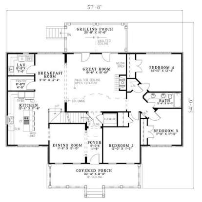 Floorplan 1 for House Plan #110-00578