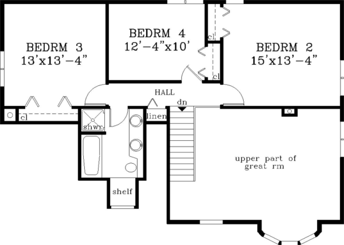 Floorplan 2 for House Plan #033-00104