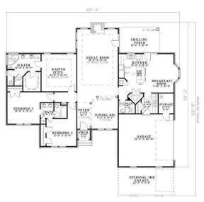 Floorplan 1 for House Plan #110-00581