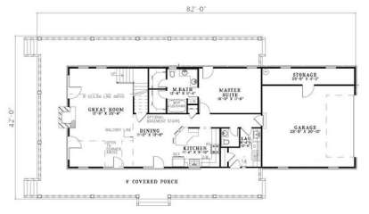 Floorplan 1 for House Plan #110-00582