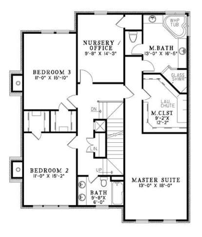 Second Floor for House Plan #110-00584