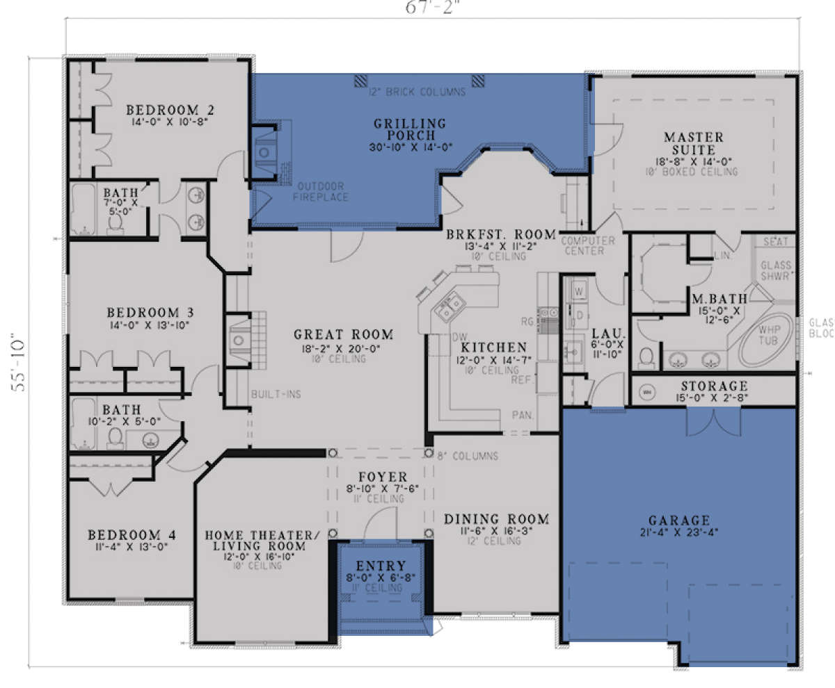 Main Floor for House Plan #110-00585