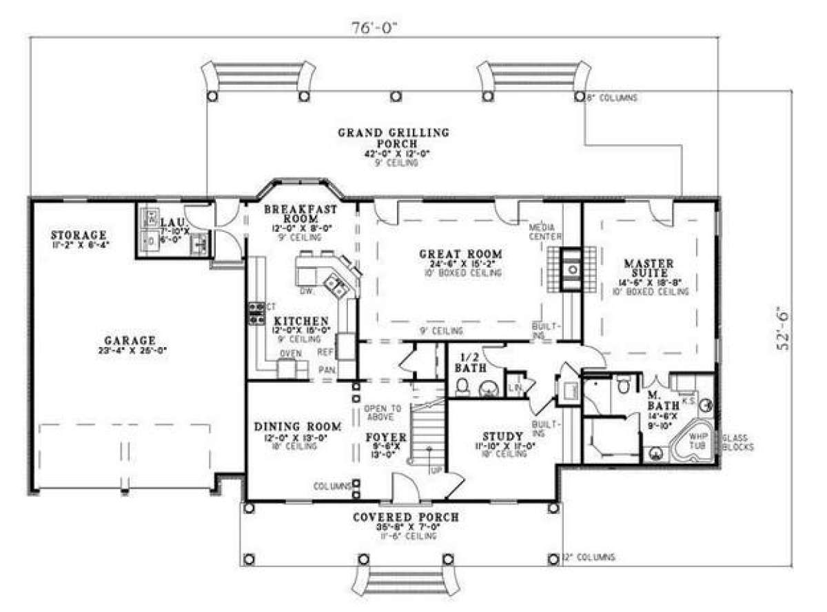 Floorplan 1 for House Plan #110-00586