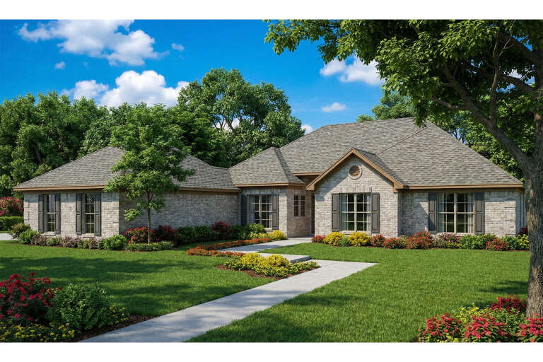 House Plan House Plan #5536 Angled Front Elevation