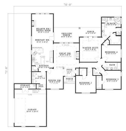 Main Floor  for House Plan #110-00587