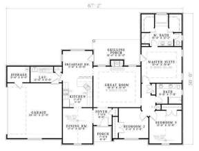 Floorplan 1 for House Plan #110-00588