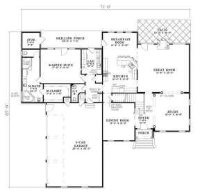 Floorplan 1 for House Plan #110-00589