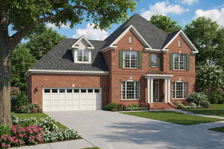 House Plan House Plan #5539 Angled Front Elevation