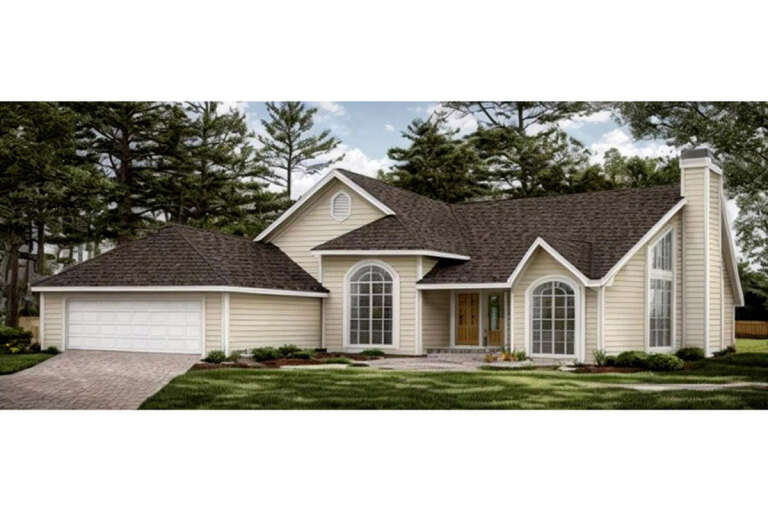Ranch House Plan #033-00105 Elevation Photo