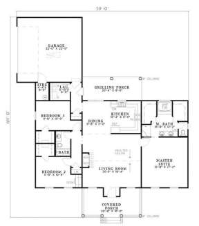 Floorplan 1 for House Plan #110-00594