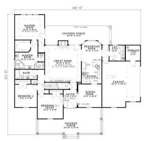 Floorplan 1 for House Plan #110-00595