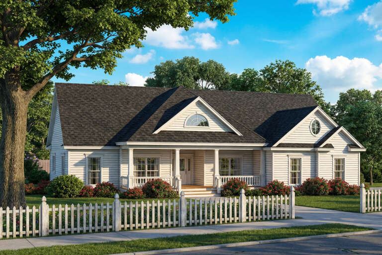 House Plan House Plan #5546 Angled Front Elevation