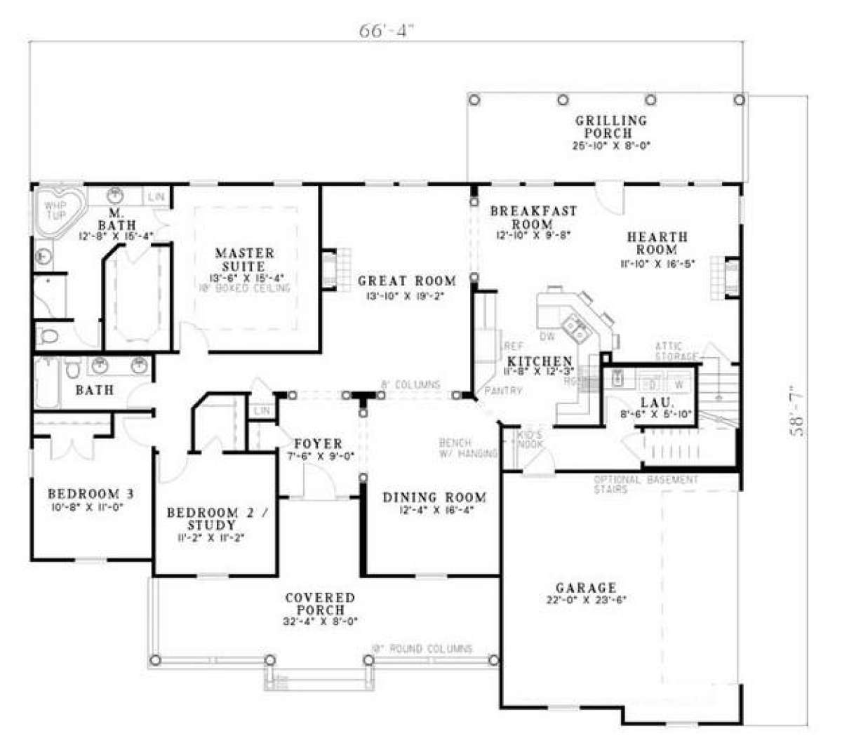 Floorplan 1 for House Plan #110-00597