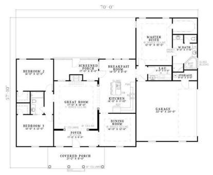 Floorplan 1 for House Plan #110-00599