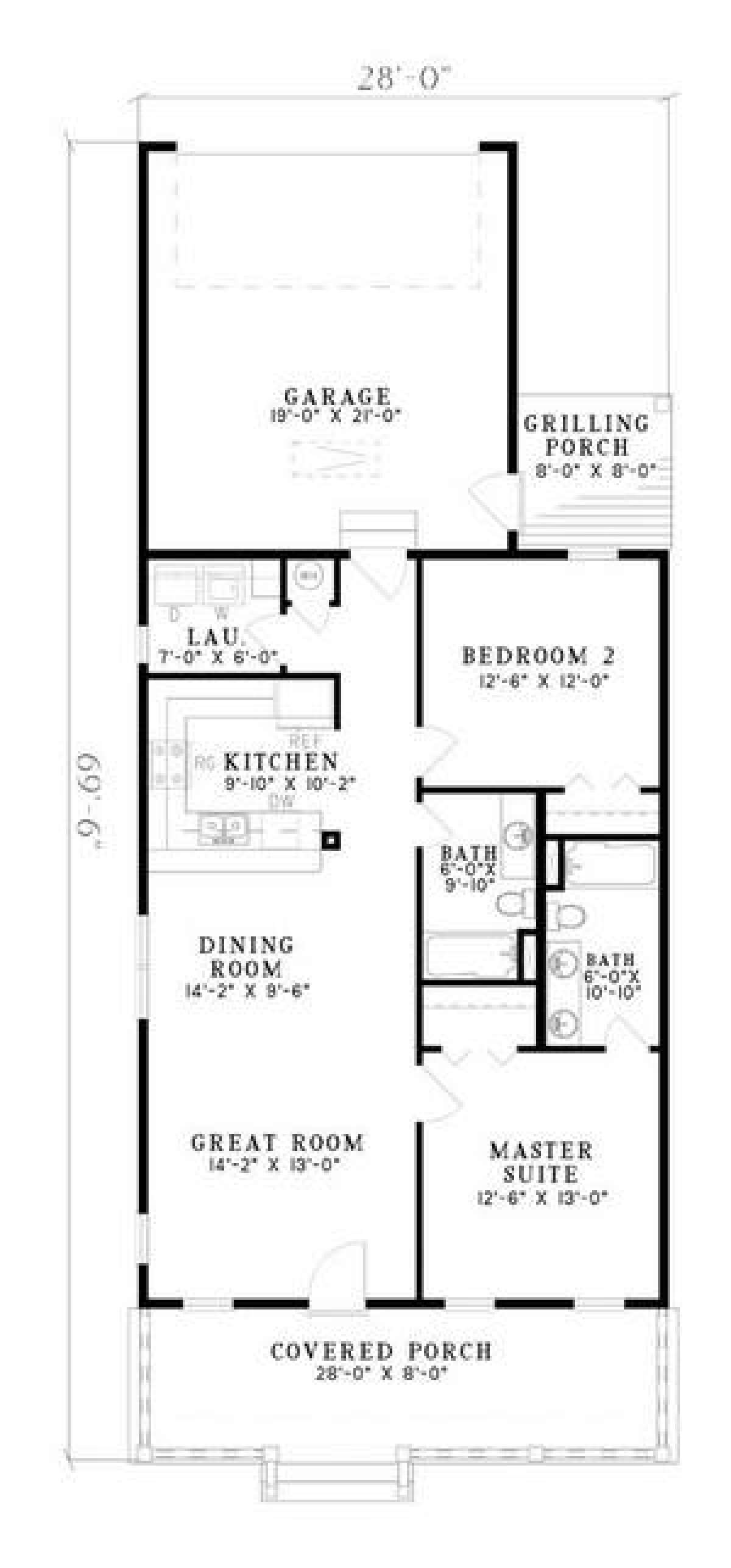 Floorplan 1 for House Plan #110-00600