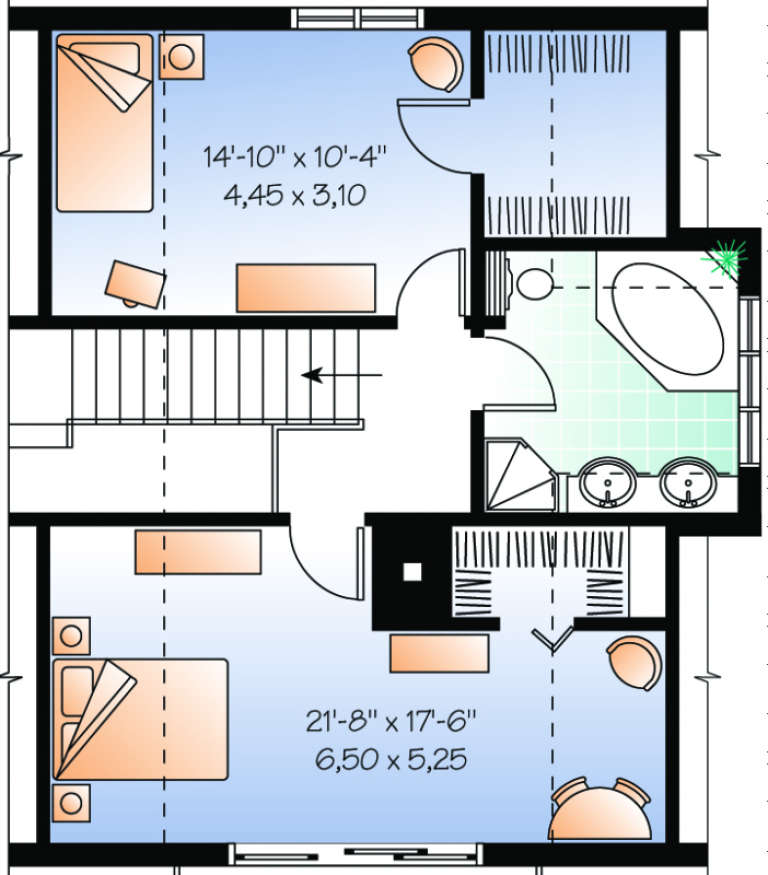 House Plan House Plan #555 Drawing 2