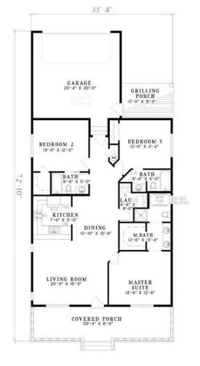 Floorplan 1 for House Plan #110-00601