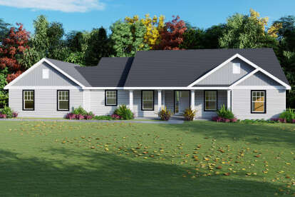Ranch House Plan #849-00058 Elevation Photo
