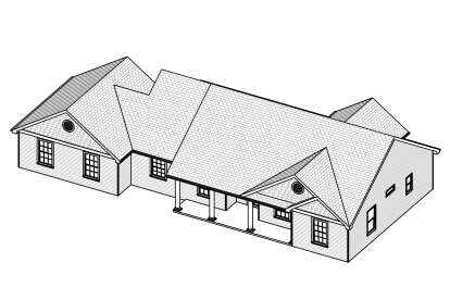 Ranch House Plan #849-00058 Elevation Photo