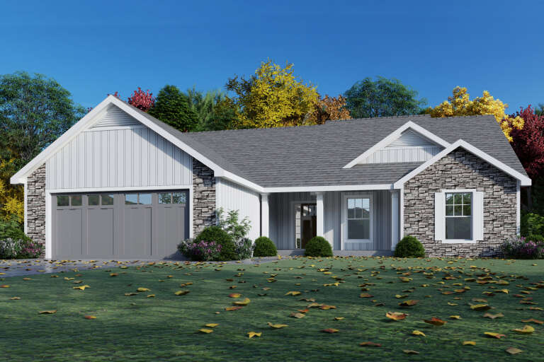 House Plan House Plan #5552 Angled Front Elevation