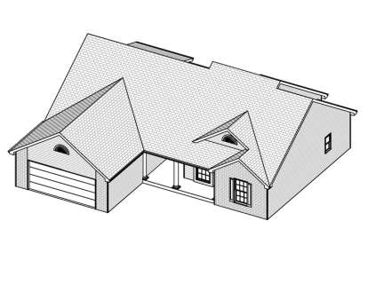 Ranch House Plan #849-00059 Elevation Photo