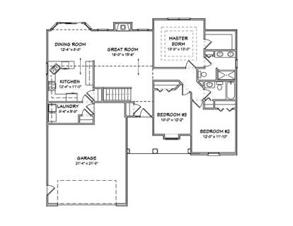 Floorplan 1 for House Plan #849-00059