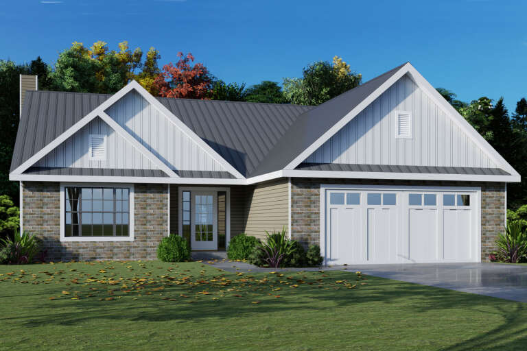 House Plan House Plan #5554 Angled Front Elevation