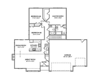 Floorplan 1 for House Plan #849-00062