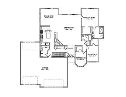 Floorplan 1 for House Plan #849-00063