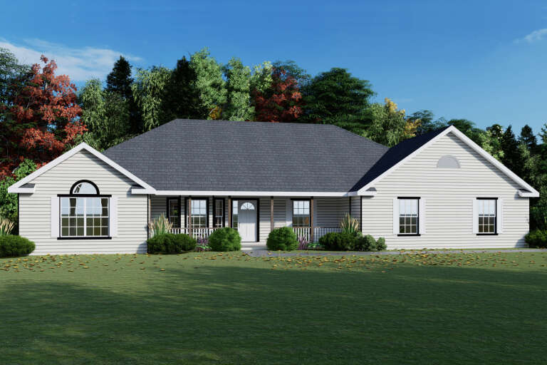 House Plan House Plan #5557 Angled Front Elevation