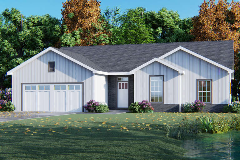 House Plan House Plan #5559 Angled Front Elevation