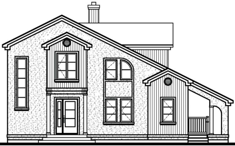 Vacation House Plan #034-00137 Elevation Photo