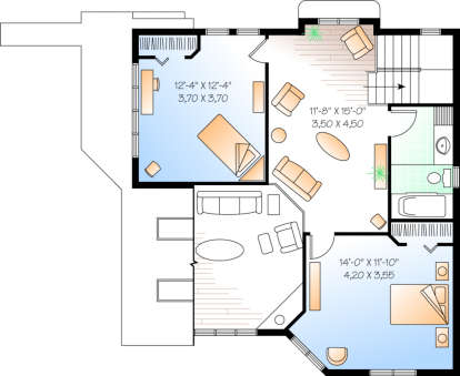 Second Floor for House Plan #034-00137