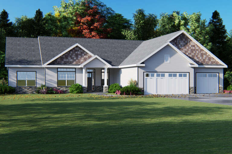 House Plan House Plan #5560 Angled Front Elevation
